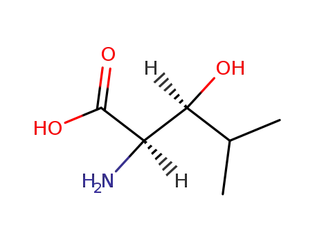 Molecular Structure of 87421-23-6 ((2R,3S)-(-)-2-Amino-3-hydroxy-4-methylpentanoic acid)