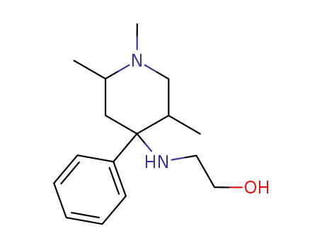 Molecular Structure of 113556-41-5 (Ethanol, 2-[(1,2,5-trimethyl-4-phenyl-4-piperidinyl)amino]-)