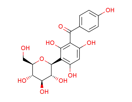 Molecular Structure of 104669-02-5 (Iriflophene 3-C-beta-D-glucopyraside)