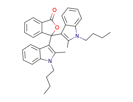 Molecular Structure of 50292-91-6 (3,3-bis(1-butyl-2-methyl-1H-indol-3-yl)phthalide)