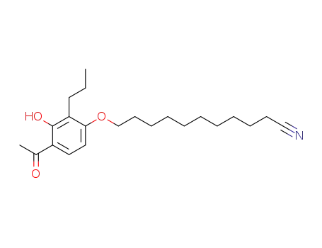 Molecular Structure of 92518-12-2 (Undecanenitrile, 11-(4-acetyl-3-hydroxy-2-propylphenoxy)-)