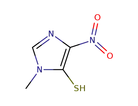 Molecular Structure of 6339-54-4 (5-mercapto-1-methyl-4-nitroimidazole)