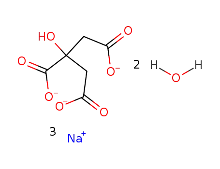 Molecular Structure of 6132-04-3 (Trisodium citrate dihydrate)