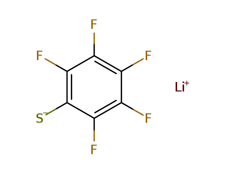 Molecular Structure of 40779-99-5 (Benzenethiol, pentafluoro-, lithium salt)