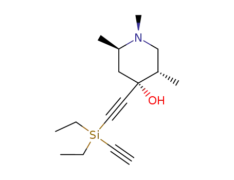 β-isomer of 4-<(diethylethynylsilyl)ethynyl>-1,2,5-trimethyl-4-piperidinol