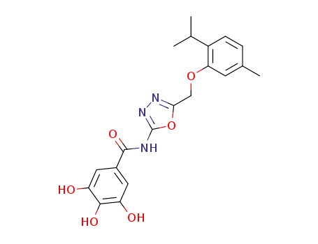 3,4,5-Trihydroxy-N-[5-(2-isopropyl-5-methyl-phenoxymethyl)-[1,3,4]oxadiazol-2-yl]-benzamide