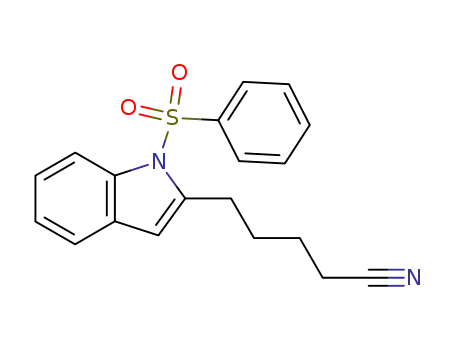 5-(1-Benzenesulfonyl-1H-indol-2-yl)pentanenitrile