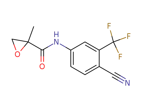 Molecular Structure of 90357-51-0 (N-[4-Cyano-3-(trifluoromethyl)phenyl]methacrylamide epoxide)