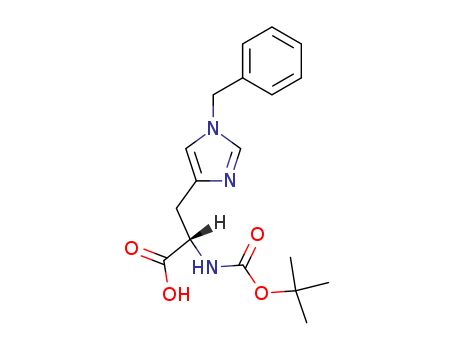 20898-44-6,BOC-HIS(BZL)-OH,Histidine,1-benzyl-N-carboxy-, N-tert-butyl ester, L- (8CI);N-tert-Butoxycarbonyl-1-phenylmethyl-L-histidine;NSC 164043;Na-tert-Butoxycarbonyl-Nim-benzyl-L-histidine;tert-Butoxycarbonyl-Nim-benzyl-L-histidine;