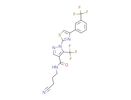 5-Trifluoromethyl-1-[4-(3-trifluoromethyl-phenyl)-thiazol-2-yl]-1H-pyrazole-4-carboxylic acid (3-cyano-propyl)-amide