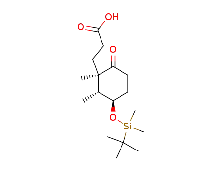 (1R,2R,3R)-(-)-<3-(tert-butyldimethylsiloxy)-1,2-dimethyl-6-oxocyclohexyl>propionic acid