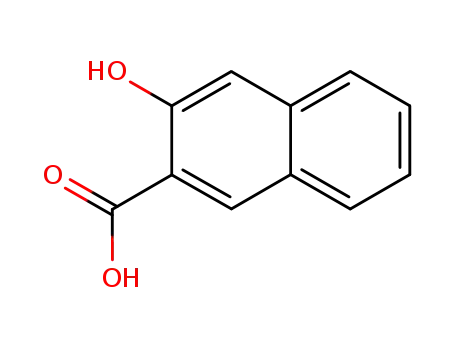 Molecular Structure of 92-70-6 (3-Hydroxy-2-naphthoic acid)