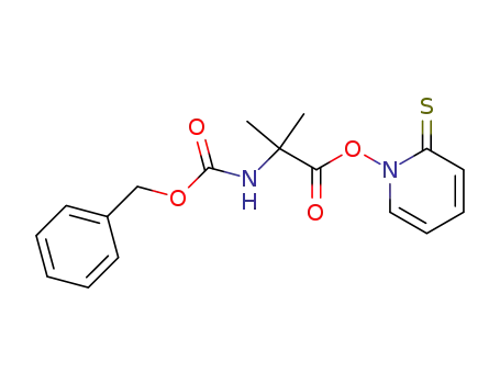 2-Benzyloxycarbonylamino-2-methyl-propionic acid 2-thioxo-2H-pyridin-1-yl ester