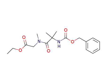 [N-[N'-(2-benzyloxycarbonyl)amino-2-methylpropionyl]-N-methylamino]acetic acid ethyl ester