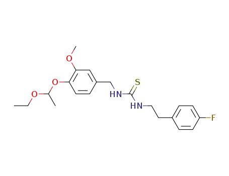 1-[4-(1-Ethoxy-ethoxy)-3-methoxy-benzyl]-3-[2-(4-fluoro-phenyl)-ethyl]-thiourea