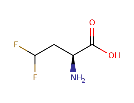 Molecular Structure of 121960-22-3 (Butanoic acid, 2-amino-4,4-difluoro-, (2S)-)