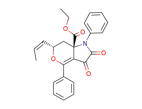 (6S,7aS)-2,3-Dioxo-1,4-diphenyl-6-((Z)-propenyl)-2,3,6,7-tetrahydro-1H-pyrano[4,3-b]pyrrole-7a-carboxylic acid ethyl ester
