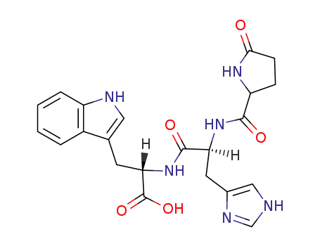Molecular Structure of 35925-21-4 (L-Tryptophan, 5-oxo-L-prolyl-L-histidyl-)