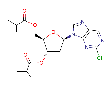 2-chloro-9-(2-deoxy-3,5-diisobutyryl-β-D-ribofuranosyl)purine
