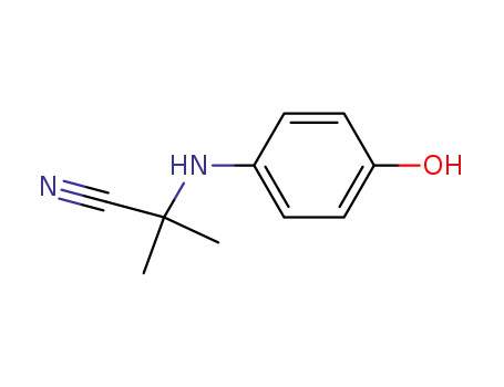 Molecular Structure of 26850-26-0 (2-[(4-hydroxyphenyl)amino]-2-methylpropanenitrile)