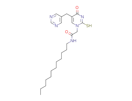N-dodecyl-2-(2-mercapto-4-oxo-5-pyrimidin-5-ylmethyl-4H-pyrimidin-1-yl)-acetamide