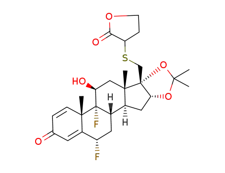 6α,9α-difluoro-11β-hydroxy-16α,17α-isopropylidenedioxy-17β-[(2-oxotetrahydrofuran-3-ylsulfanyl)methyl]androsta-1,4-dien-3-one