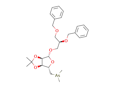(R)-2,3-dibenzyloxypropyl 5-deoxy-5-dimethylarsino-2,3-O-isopropylidene-β-D-riboside