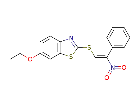 2-(6-ethoxy-2-benzothiazolylthio)-1-nitro-1-phenylethene