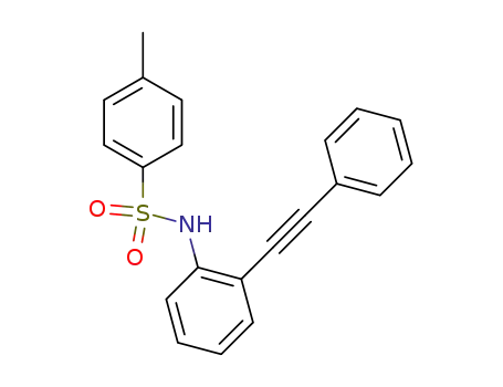 Molecular Structure of 442155-91-1 (Benzenesulfonamide, 4-methyl-N-[2-(phenylethynyl)phenyl]-)