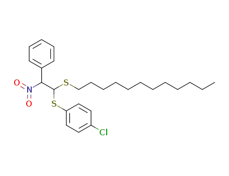 2-p-chlorophenylthio-2-dodecylthio-1-nitro-1-phenylethane