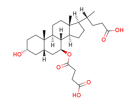 Succinic acid mono-[(3R,5S,7S,8R,9S,10S,13R,14S,17R)-17-((R)-3-carboxy-1-methyl-propyl)-3-hydroxy-10,13-dimethyl-hexadecahydro-cyclopenta[a]phenanthren-7-yl] ester