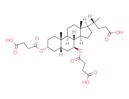 Succinic acid mono-[(3R,5S,7S,8R,9S,10S,13R,14S,17R)-17-((R)-3-carboxy-1-methyl-propyl)-3-(3-carboxy-propionyloxy)-10,13-dimethyl-hexadecahydro-cyclopenta[a]phenanthren-7-yl] ester