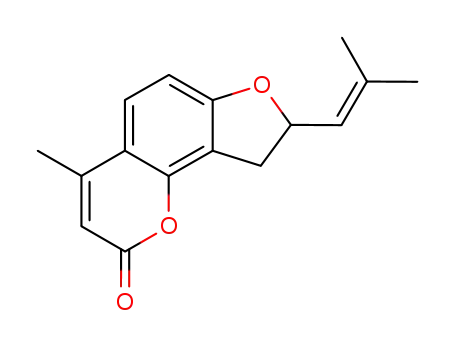 8,9-dihydro-4-methyl-8-(2-methyl-1-propenyl)-2H-furo[2,3-h]-1-benzopyran-2-one