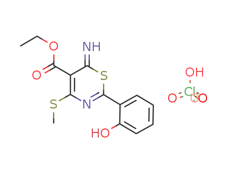 5-ethoxycarbonyl-2-(2-hydroxyphenyl)-6-imino-4-methylsulfanyl-6H-1,3-thiazine hydroperchlorate