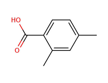 Molecular Structure of 611-01-8 (2,4-Dimethylbenzoic acid)