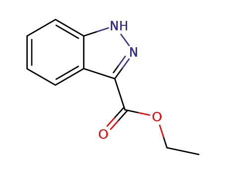 Molecular Structure of 4498-68-4 (1H-INDAZOLE-3-CARBOXYLIC ACID ETHYL ESTER)