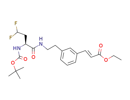 (E)-3-{3-[2-((S)-2-tert-Butoxycarbonylamino-4,4-difluoro-butyrylamino)-ethyl]-phenyl}-acrylic acid ethyl ester