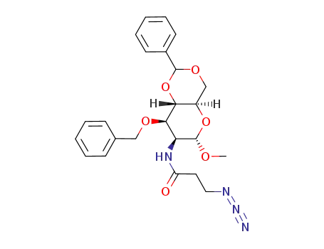 (4aR,6S,7S,8R,8aS)-N-(8-benzyloxy-6-methoxy-2-phenylhexahydropyrano[3,2-d]-[1,3]-dioxin-7-yl)-3-azidopropionamide