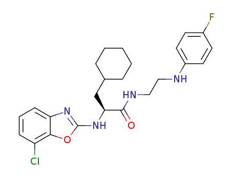 2-(7-chloro-benzooxazol-2-ylamino)-3-cyclohexyl-N-[2-(4-fluoro-phenylamino)-ethyl]-propionamide