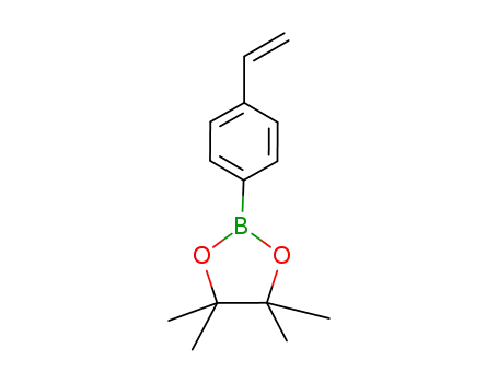 Molecular Structure of 870004-04-9 (4,4,5,5-Tetramethyl-2-(4-vinylphenyl)-1,3,2-dioxaborolane)