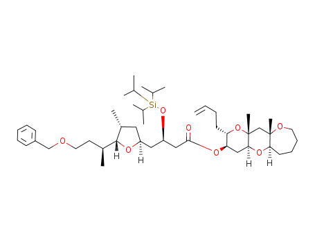 4-[5-(3-benzyloxy-1-methylpropyl)-4-methyl-tetrahydro-furan-2-yl]-3-triisopropylsilanyloxy-butyric acid 2-but-3-enyl-10a,11a-dimethyl-dodecahydro-1,5,10-trioxa-cyclohepta[b]naphthalen-3-yl ester