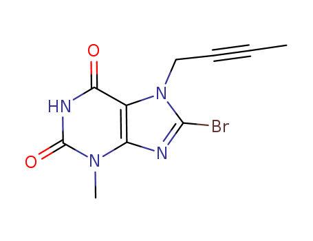 8-bromo-7-(but-2-ynyl)-3-methyl-1H-purine-2,6(3H,7H)-dione