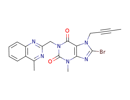 8-Bromo-7-but-2-ynyl-3-methyl-1-(4-methyl-quinazolin-2-ylmethyl)-3,7-dihydro-purine-2,6-dione