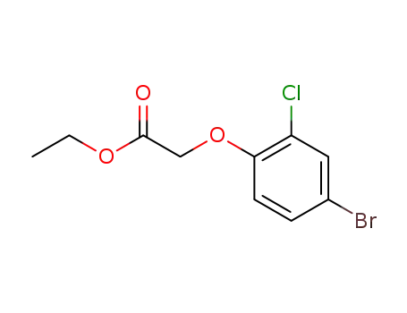 Molecular Structure of 588679-10-1 (ethyl 2-(4-bromo-2-chlorophenoxy)acetate)