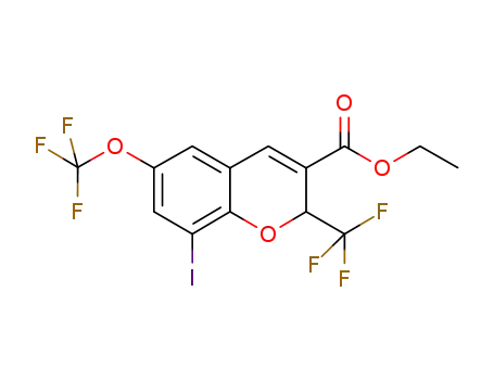ethyl 8-iodo-6-(trifluoromethoxy)-2-(trifluoromethyl)-2H-chromene-3-carboxylate