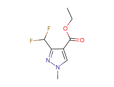 Molecular Structure of 141573-95-7 (Ethyl 3-(difluoromethyl)-1-methyl-1H-pyrazole-4-carboxylate)