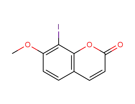 Molecular Structure of 65763-01-1 (8-iodo-7-methoxy-2H-chromen-2-one)