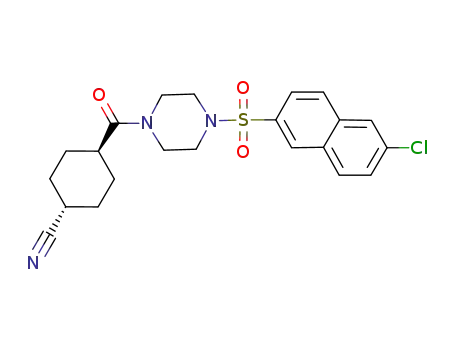 1-(6-chloronaphthalene-2-sulfonyl)-4-(trans-4-cyanocyclohexane-1-ylcarbonyl)piperazine