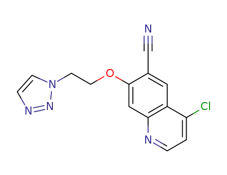 4-chloro-6-cyano-7-(2-(1,2,3-triazol-1-yl)ethoxy)quinoline