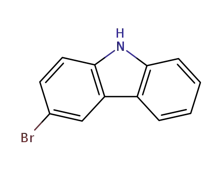 Molecular Structure of 1592-95-6 (3-Bromo-9H-carbazole)
